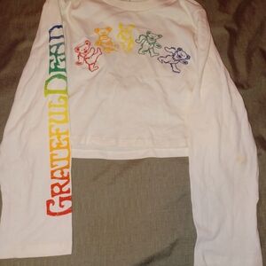 Grateful Dead Kids White Long Sleeve Shirt with Colorful Bears